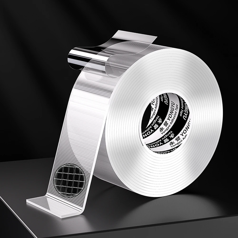 Super Strong Double-Sided Nano Tape - Transparent, Removable, Waterproof PET Adhesive - Heavy-Duty, Ultra-Sticky Tape, Suitable