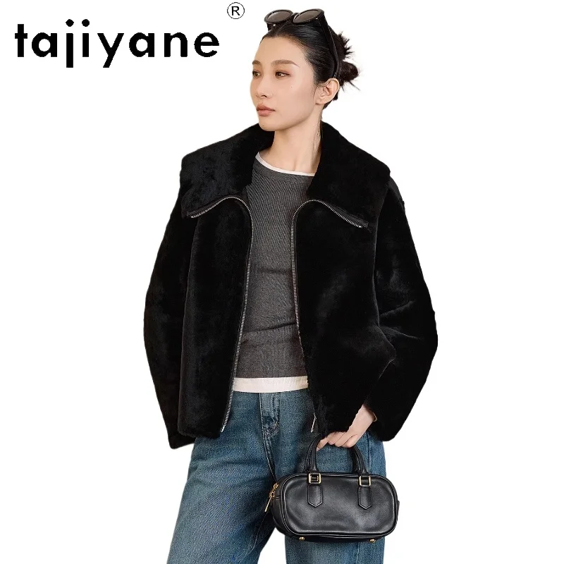 

TAJIYANE Natural Merino Wool Sheepskin Double Faced Fur Coat Woman Luxe Real Fur Jacket Warm Winter Coats Women Clothes 2025шуба