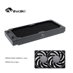 Bykski 360/240mm Copper Radiator 30mm Thickness+120mm Fan+Controller for PC Cooling Water Cooler Heatsink Kit White Black