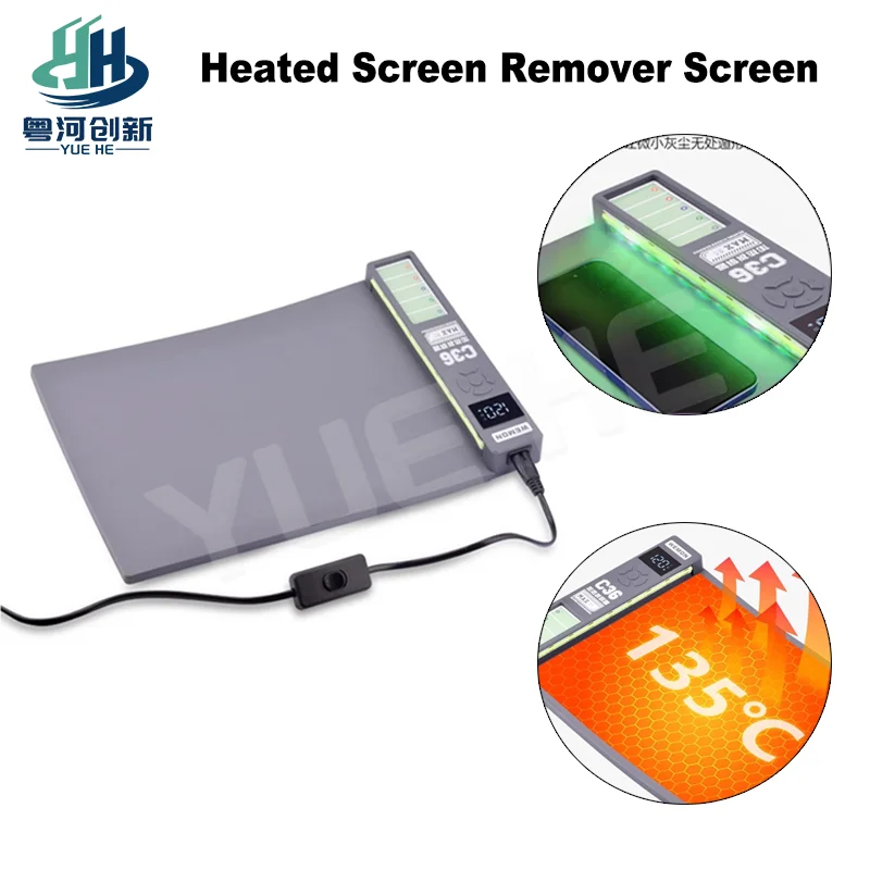 

WEMON C36 Heated Screen Remover Screen Separator Display Dust Lamp 300W for IPHONE IPad Mobile Phone and Tablet Screen Remover