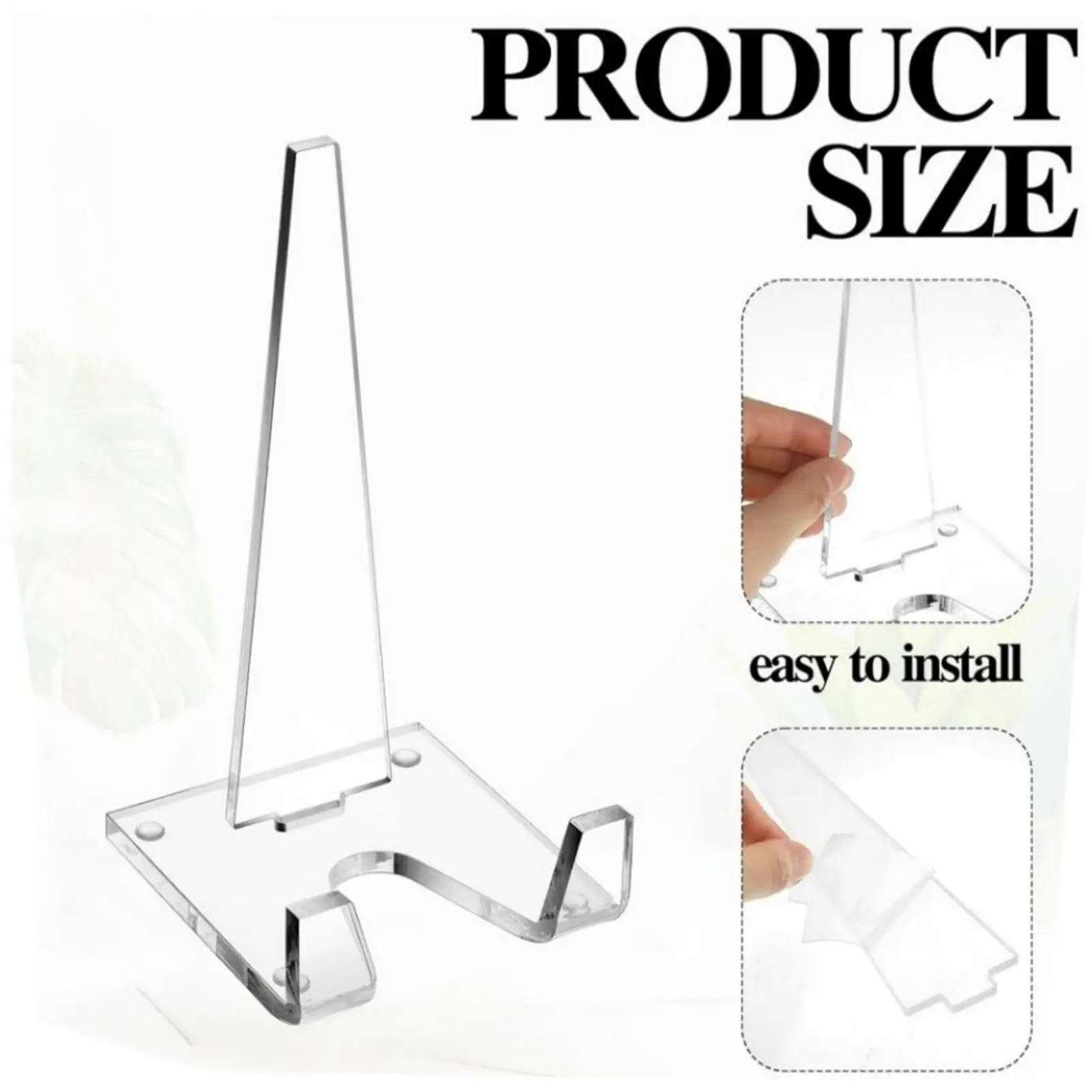Plate Stand Plate Easel Clear Space-Saving Frame Painting Rack For Table Photo Holder Book Sign Card Picture Desk
