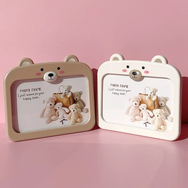 

2025 Creative Cartoon Picture Frame,Bear Pen Holder Picture Frame,Office Table Children's Horizontal Picture Frame,Gift
