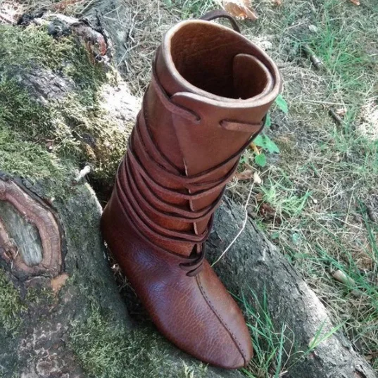 Gotische Steampunk Lederstiefel für Männer Mittelalterliche Renaissance Ritterstiefel für Frauen Cosplay Schuhe Karneval Party Retro Piratenstiefel Requisiten 2026 – Detail 8
