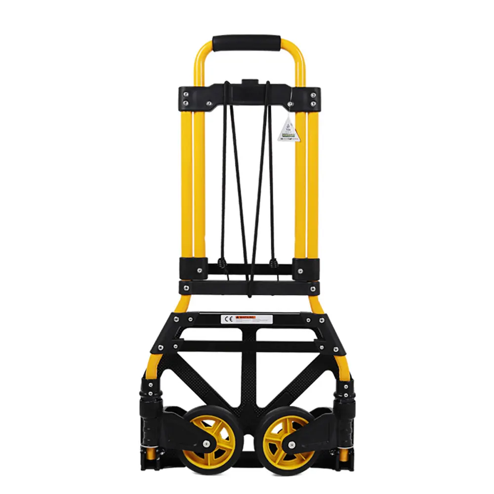 

65KG All Terrain Stair Climbing Cart Hand Truck with Bungee Cord Folding Trolley