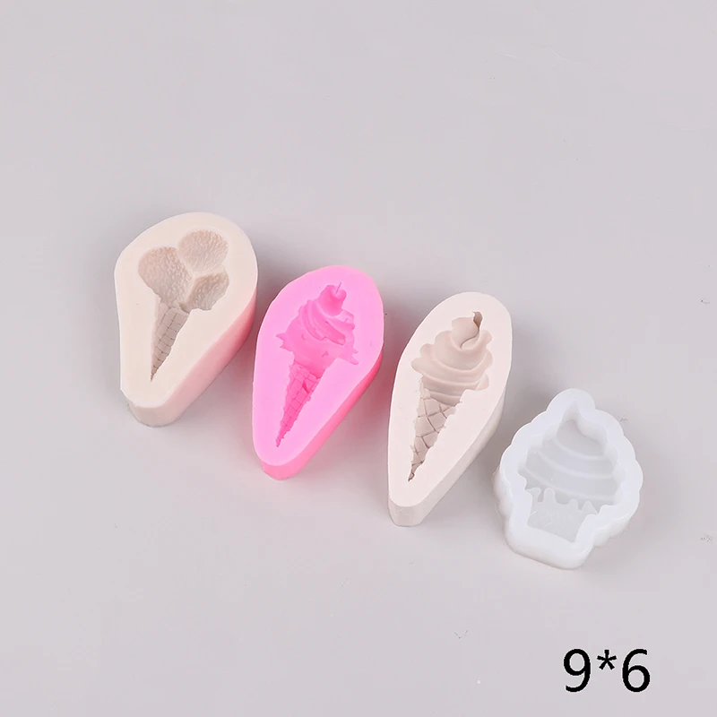 Ice cream cone chocolate fondant silicone mold cake decorative ornaments plug-in