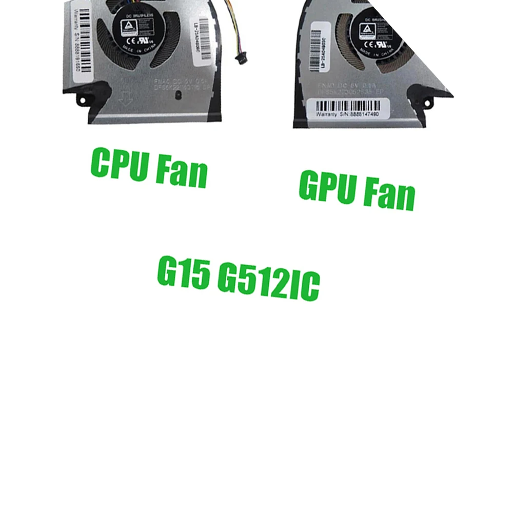 For ASUS For ROG Strix G15 G512IC DC5V Replacement Laptop CPU GPU Fan