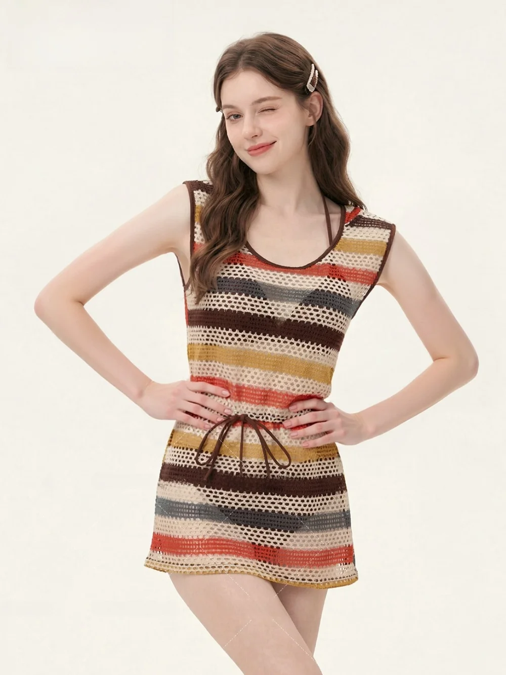 

2026 New Bikini Women's Three-Piece Set Cover-Up Slimming Pure Desire Beach Vacation Thermal Suit Separate Swimsuit Tank Top