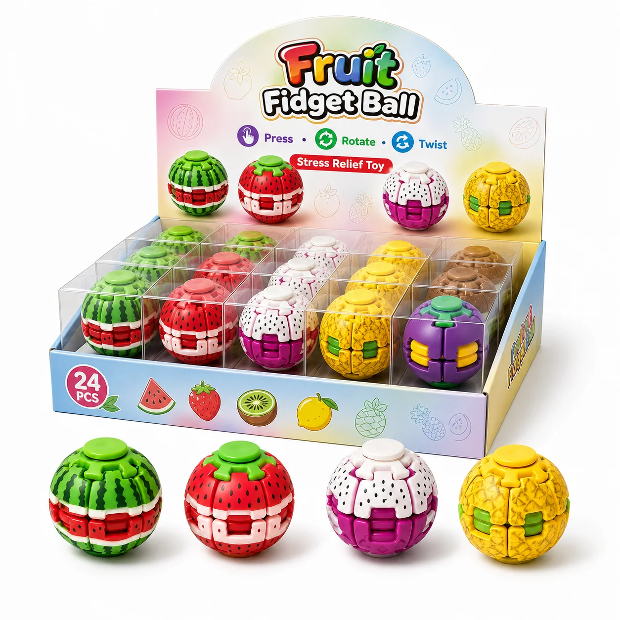Random Style Fruit Food Fidget - огляд і ціна Fidget Spinner Bearing