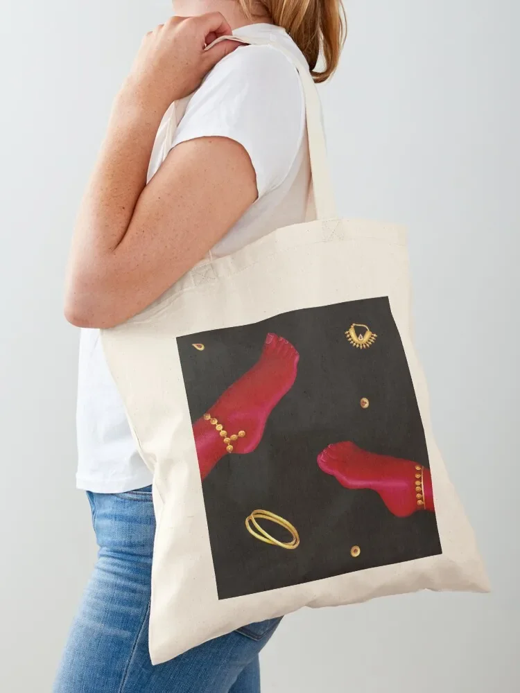 rubies and gold oil painting on canvas Tote Bag Shopper Canvas stote bag bags woman 2026