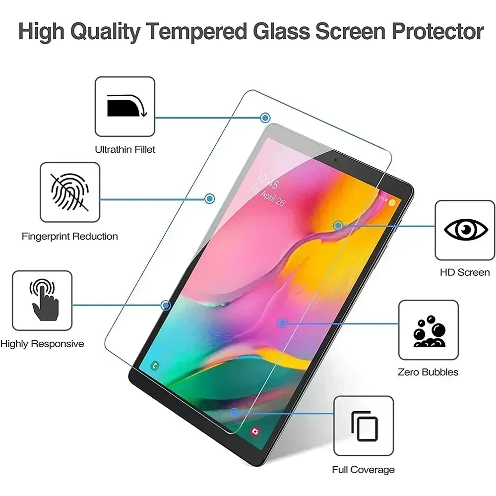 3 PCS Tempered Glass For Samsung Galaxy Tab A A7 Lite A8 S2 S3 S4 S5e S6 S7 S8 8.0 9.7 10.1 10.4 10.5 11 Tablet Screen Protector