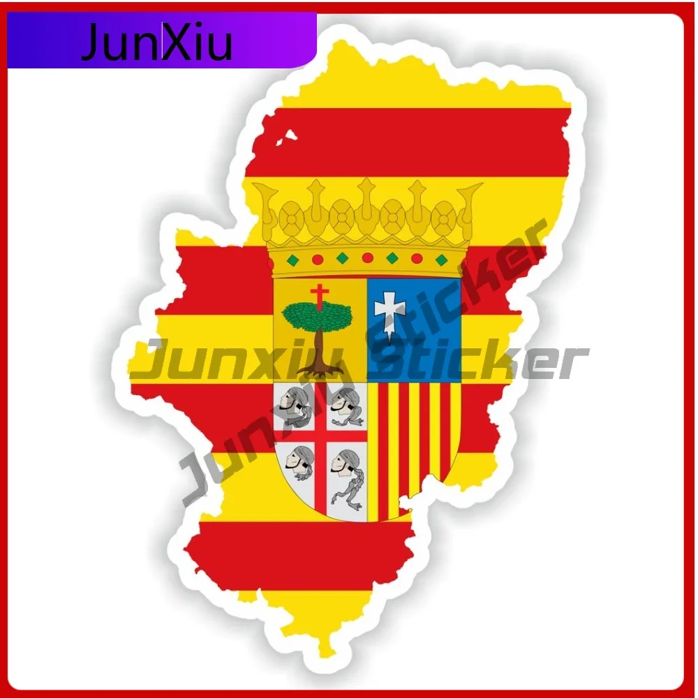 

Aragon Spain National Emblem Map Shape And Outline Vinyl Decals Graphics Custom Van Stickers And Refit Decals Rx Camping Car Dec