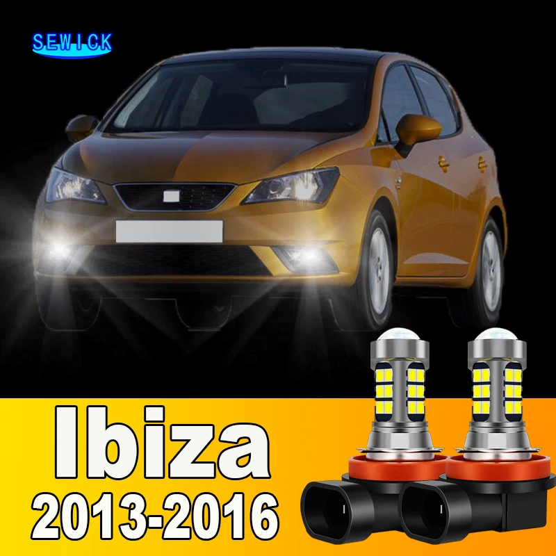 

2 шт. светодиодные передние противотуманные фары, аксессуары для Seat Ibiza 4 MK4 2013-2016 2014 2015