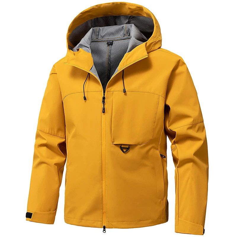 Spring Men Outdoor Multi Pockets Jacket Man Cargo Sports Windproof Tactical Zip Coat Male Waterproof Casual High Quality Jackets