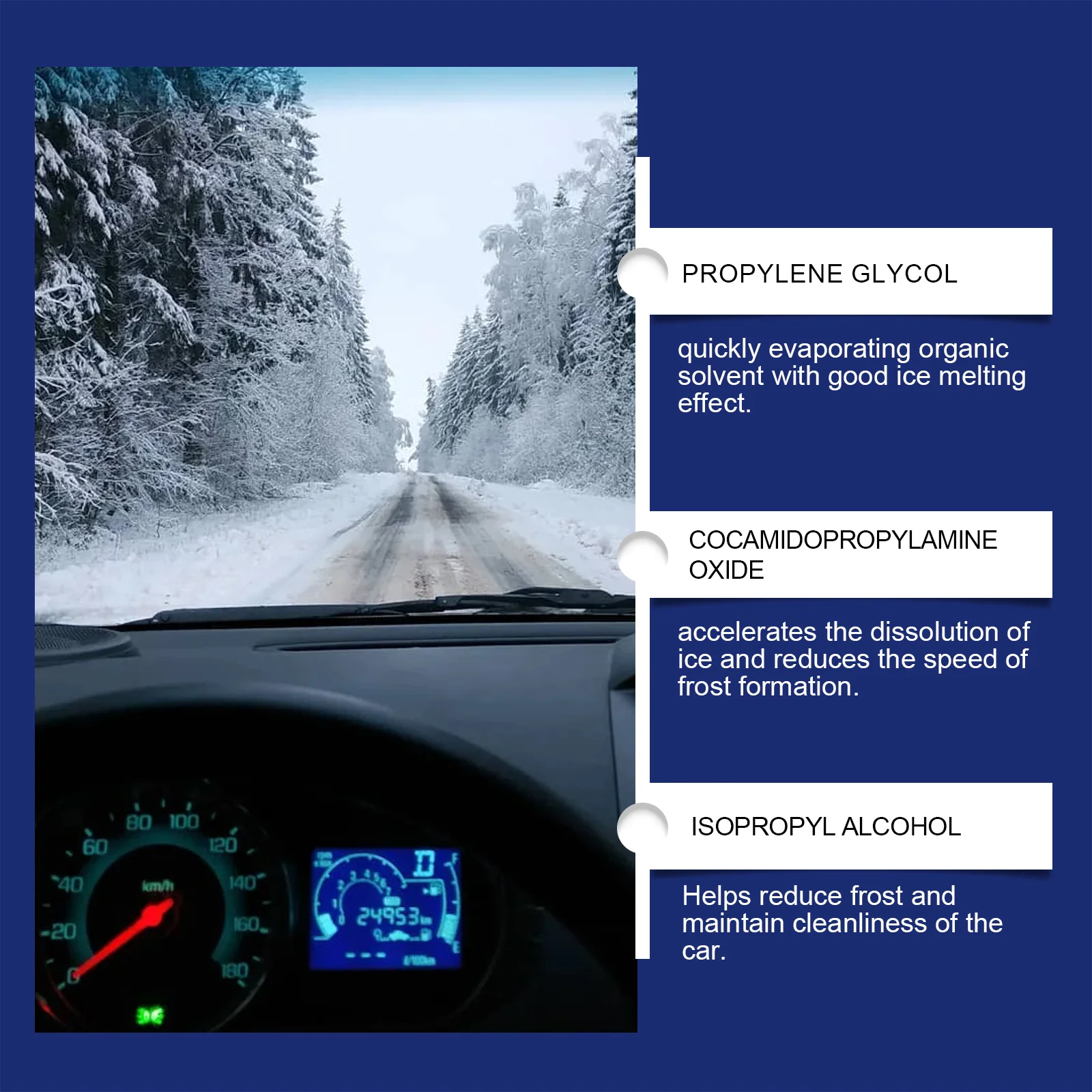 Picture 4: Windshield Deicer Spray Car Deicer Windshield Defroster Spray De-Icer Spray Frost Remover Ice Melt Spray Fast Acting Melts Ice