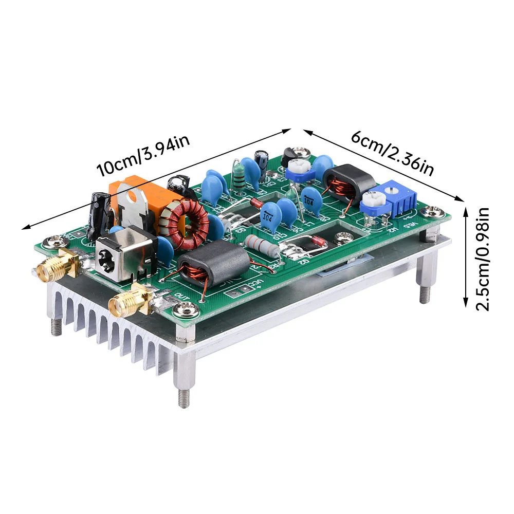 DC12-13.8V 30W Shortwave Power Amplifier Board Finished Board  CW SSB Linear High Frequency Power Amplifier DC 5.5X2.1