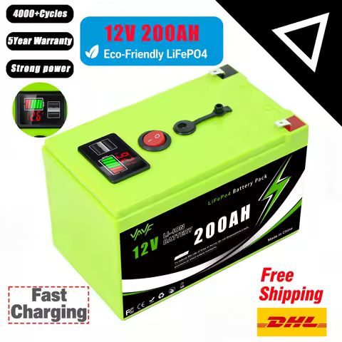 Ultra-Long🎙️Lithium Battery☎️12V 200Ah LiFePO4 Battery with Low-Temp Cutoff, Built for Solar Battery Camping&amp;Off-Grid Power