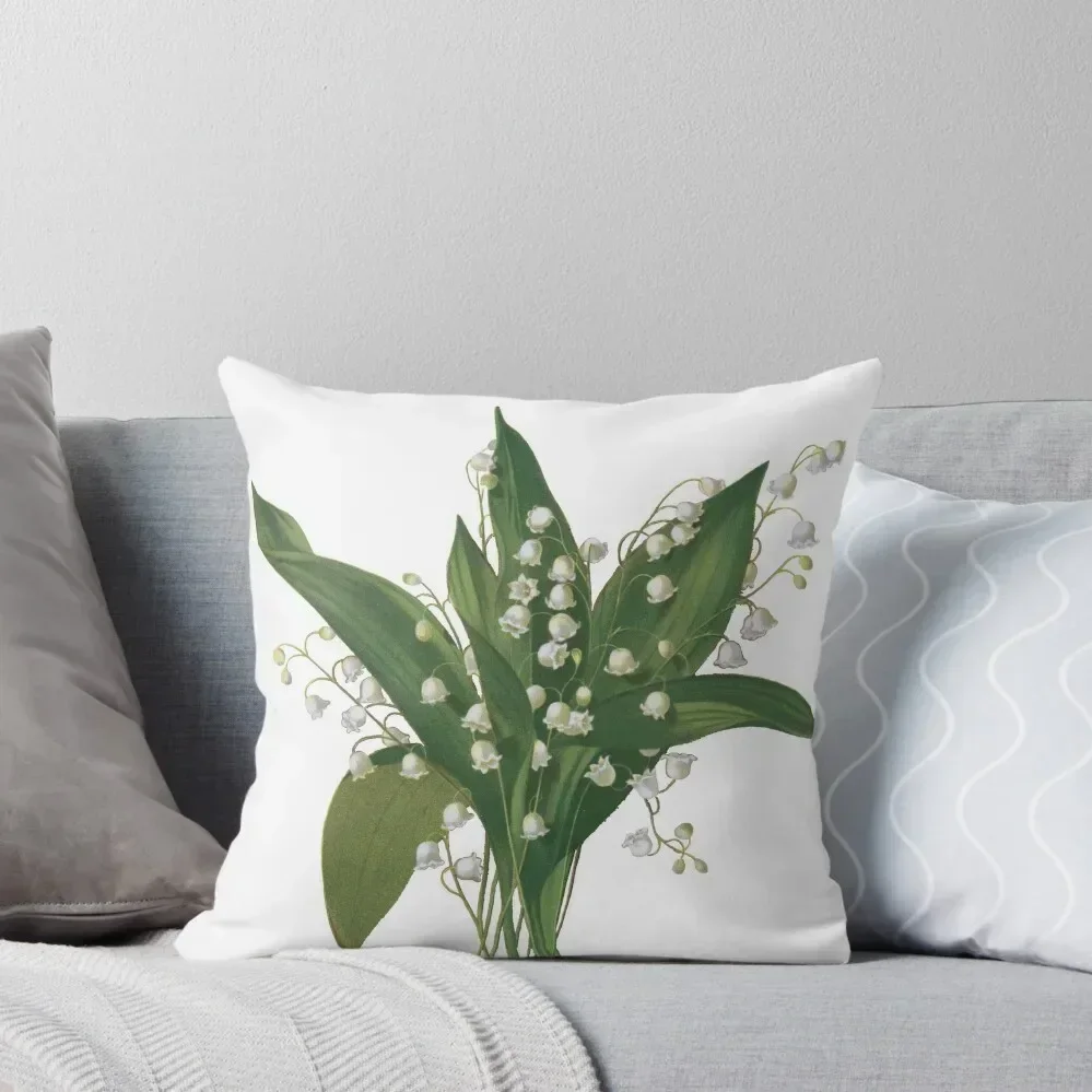 

Lily of the Valley Bouquet Throw Pillow Marble Cushion Cover anime girl luxury sofa pillows Christmas Pillow Cases pillow