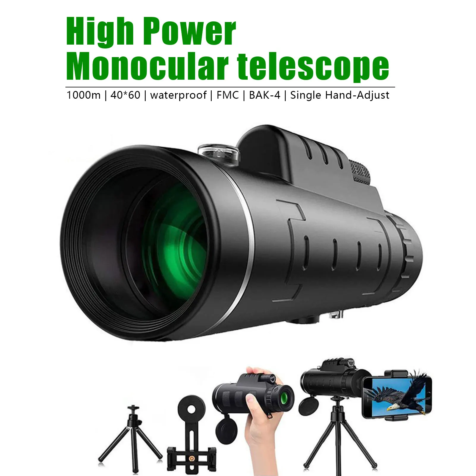 

Monocular Telescope for Adults, Smartphone pocket telescope, Hunting Wildlife Bird Watching Travel Camping Portable Monocular