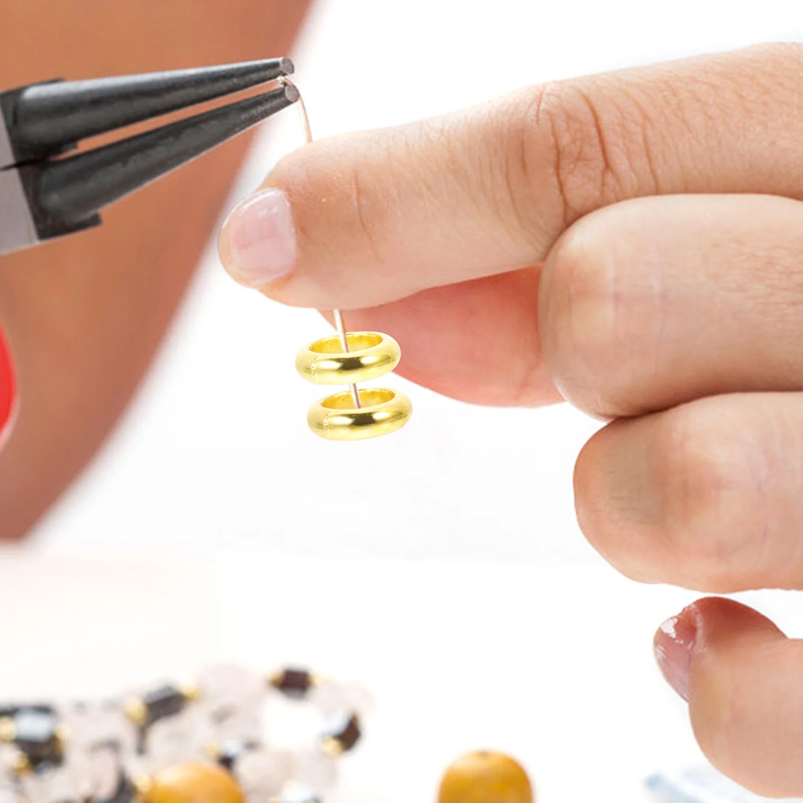 

100 шт., свободные бусины из сплава с большим отверстием для изготовления ювелирных изделий своими руками, принадлежности для рукоделия, металлические декоративные бусины