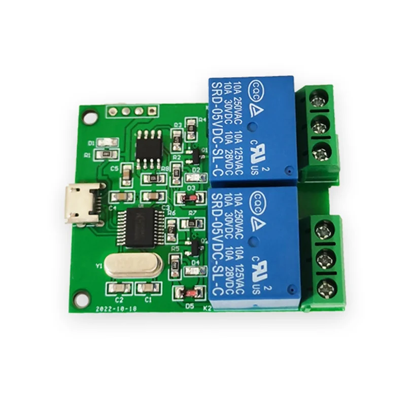 

ABUO-LCUS-2 Тип 2-стороннего USB-реле Модуль Интеллектуальный переключатель управления Реле Компьютер Последовательный порт USB