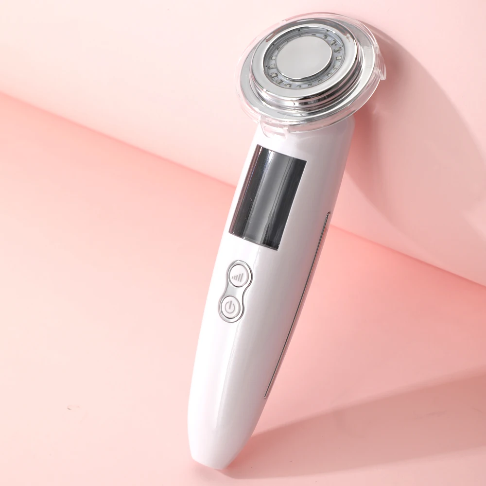 Dispositivo di bellezza a microcorrente Massaggiatore facciale a luce rossa 3 in 1 Solleva stringe il viso collo riduce le rughe gonfiore infusa nutriente