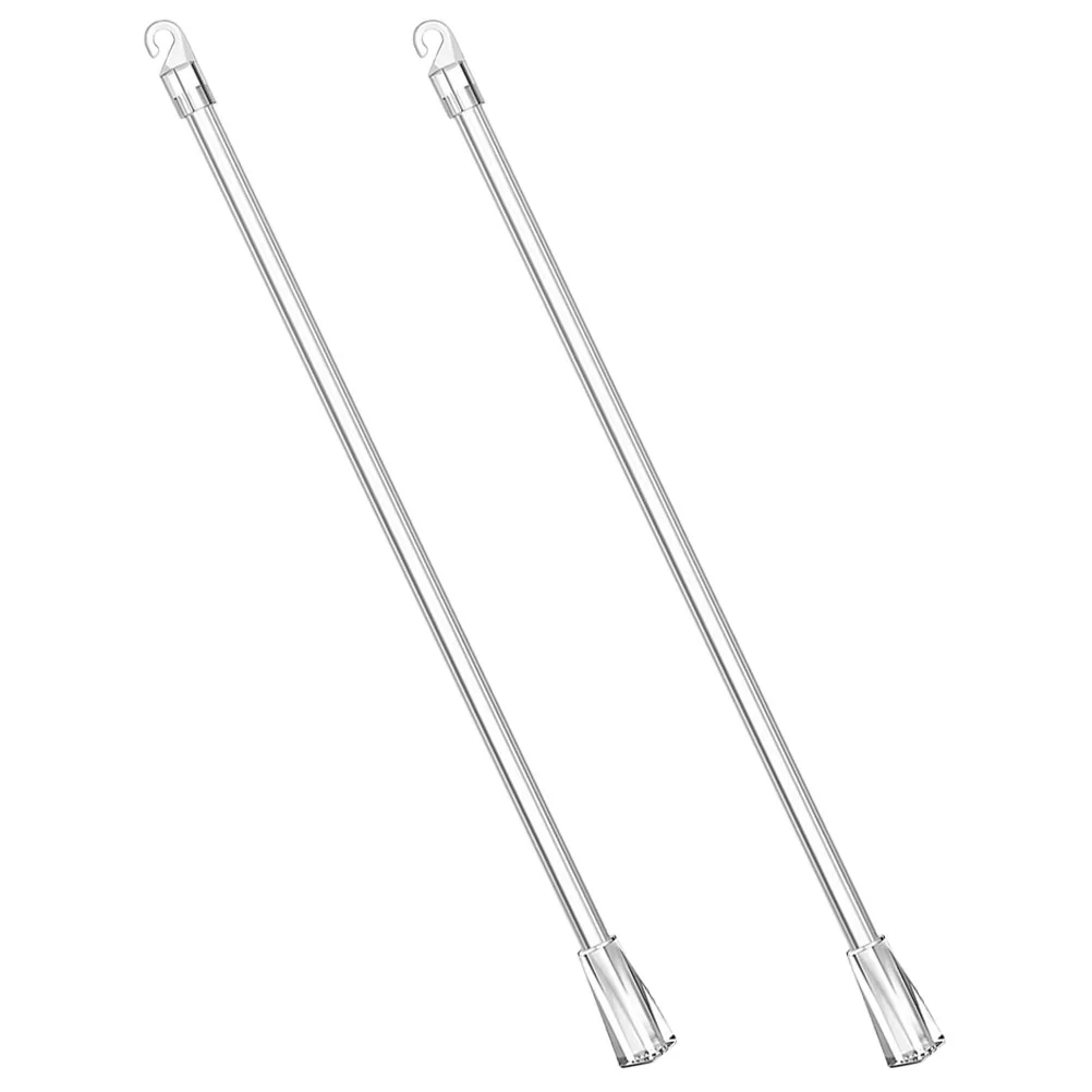 

2 Pcs Venetian Blind Rotor Curtain Opener Drapery Wand Pull Rod Curtains Rods Aluminum for Drapes Pp Shutters