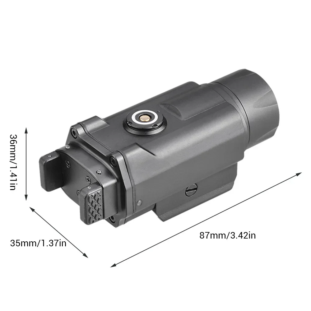 Magnetic Rechargeable Pistol Flashlight LED 1600Lumen Tactical Weapon Gun Light for 1913 & GL Rail Glock Taurus