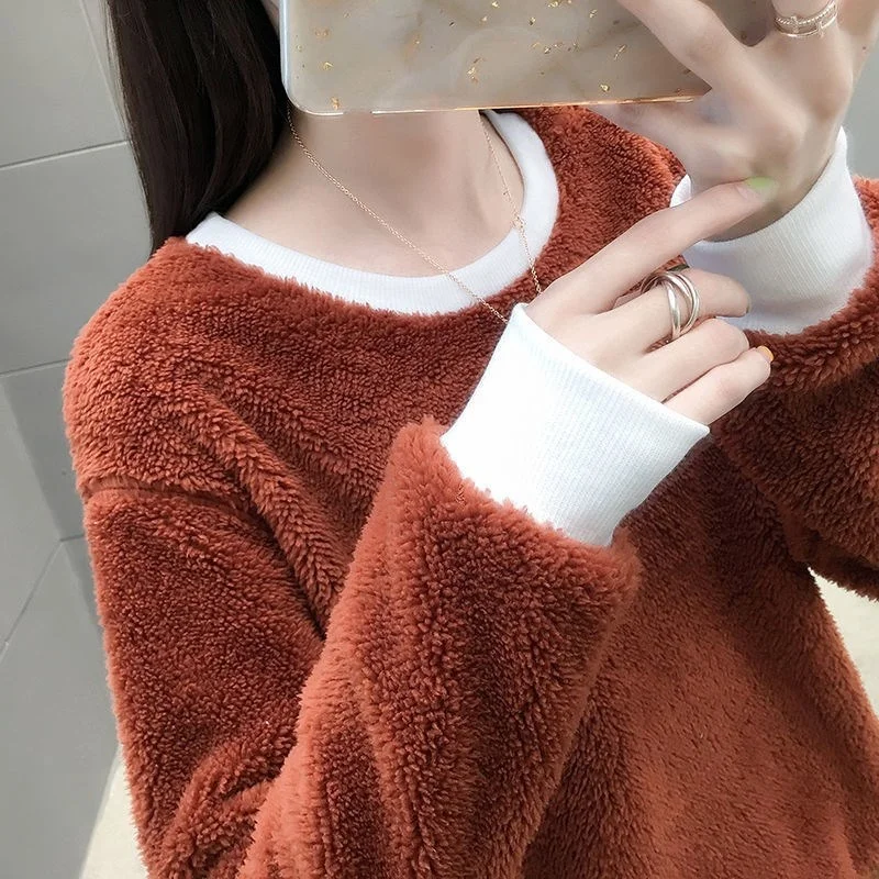 

Мягкий женский свитер-пуловер с круглым вырезом, свободный крой, зимний, комфортный, с рукавами-крылышками, из других материалов, 100% хлопок, весна 2026