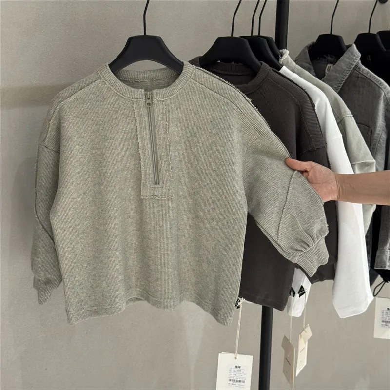 

Children's Autumn New Boys' Woollen Sweatshirt 2025 Foreign Style Long-Sleeved Polo Shirt Top