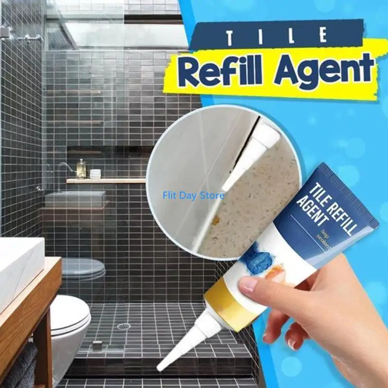 F92C 1PC Waterproof Tile P Repair Agent White Tile Refill Grout Pen Mouldproof