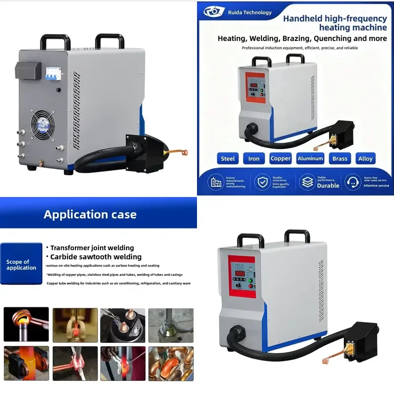 Professional Handheld High-Frequency Induction Heating Equipment with Gear Motor Engine PLC for Welding Brazing Quenching