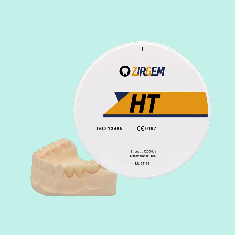 

Zirgem HT White Zirconia 98mm Dental Zirconia Block Long Bridge for Dental Lab CAD CAM