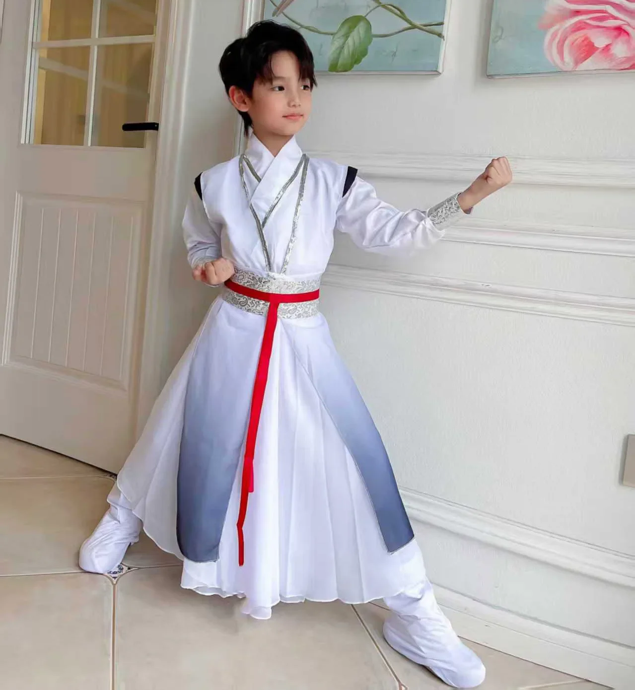 3pcs Set Chinese Costume Child Kung Fu Wushu Uniform Chinese Traditional Clothes for Boy