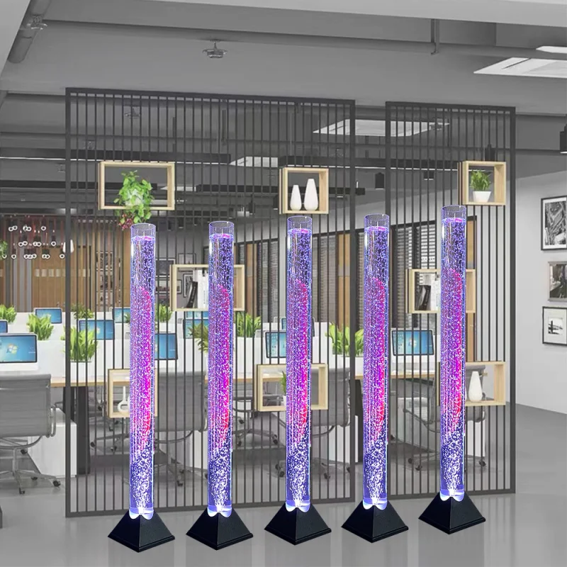 Custom. الحديثة الاكريليك فقاعة أنبوبة ليد الساخن بيع القابلة للإزالة مصباح عمود قاعدة الزخرفية