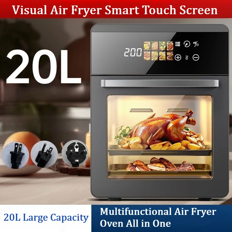 

20L Large Capacity Visual Air Fryer Smart Touch Screen Household Multifunctional Air Fryer Oven All in One