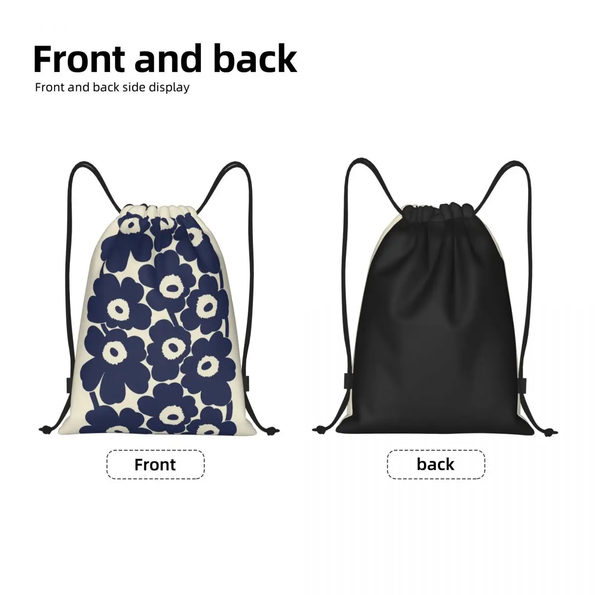 Custom Little Poppy Print Drawstring Bags for Shopping Yoga Backpacks Men Women Fashion Modern Style Sports Gym Sackpack