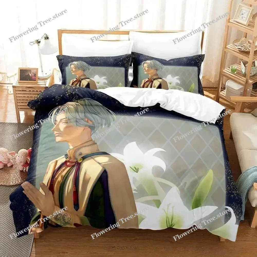 New Ascendance of A Bookworm Bedding Set Cartoon Anime Three-piece Set Adult Kid Bedroom Duvet Cover Sets 3d Print Kawaii Girls