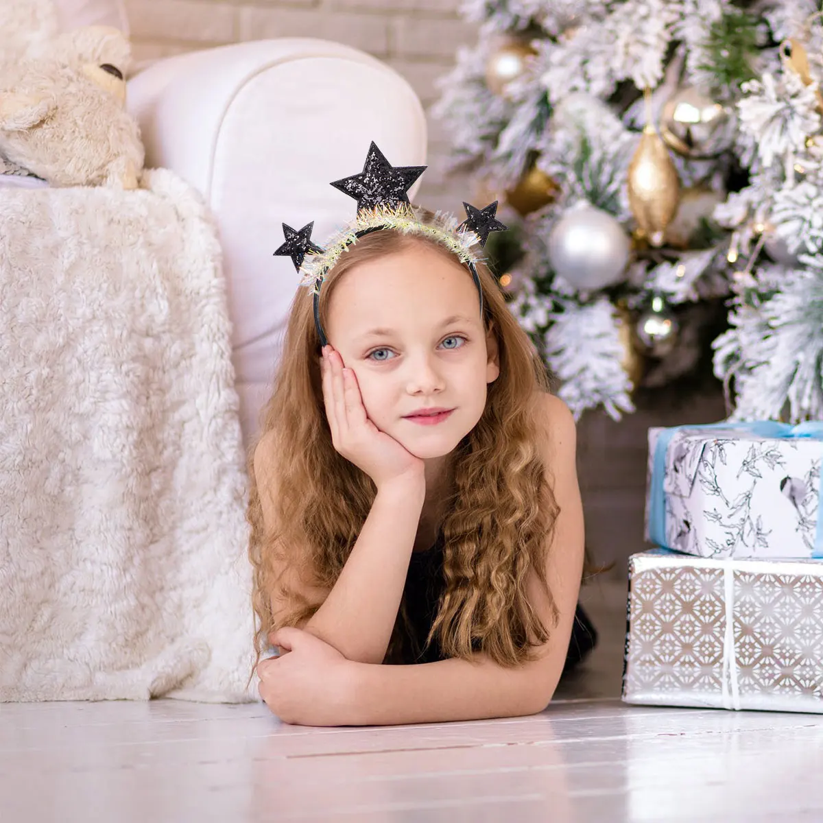 

2 Pcs Star Headpiece Headdress Headbands Party Supplies Pentagram Hair Hoops Accessories Child