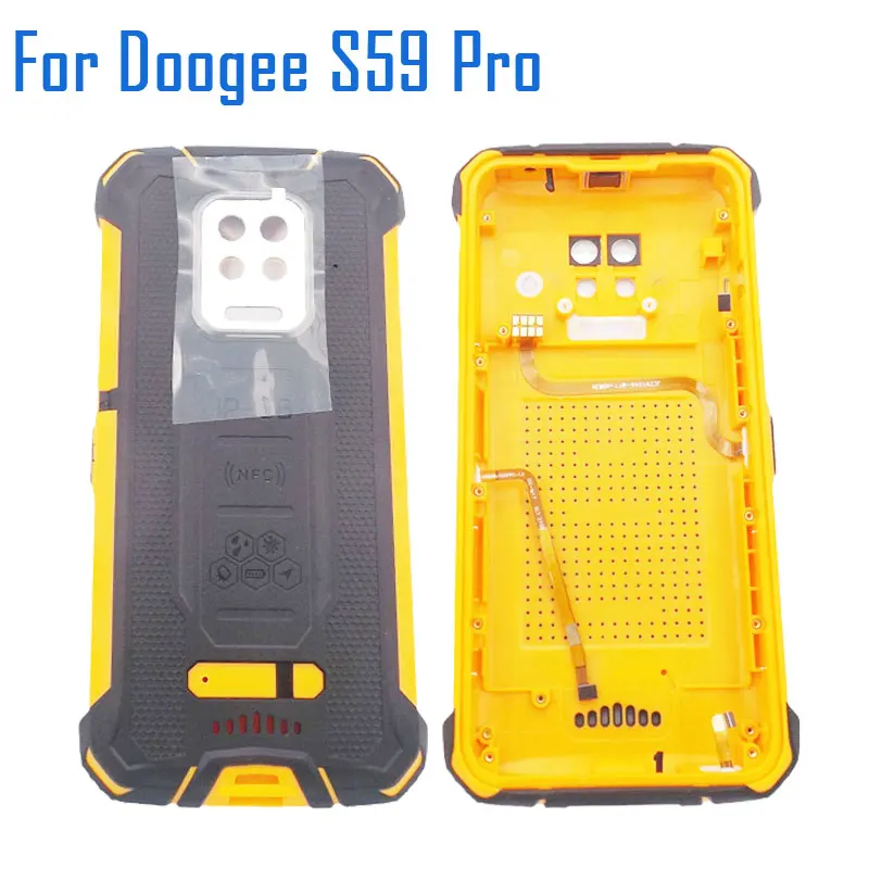 Original Doogee S59 Pro Battery Cover Protective Battery Case Back Cover+Fingerprint+Microphone Accessories For Doogee S59 Pro