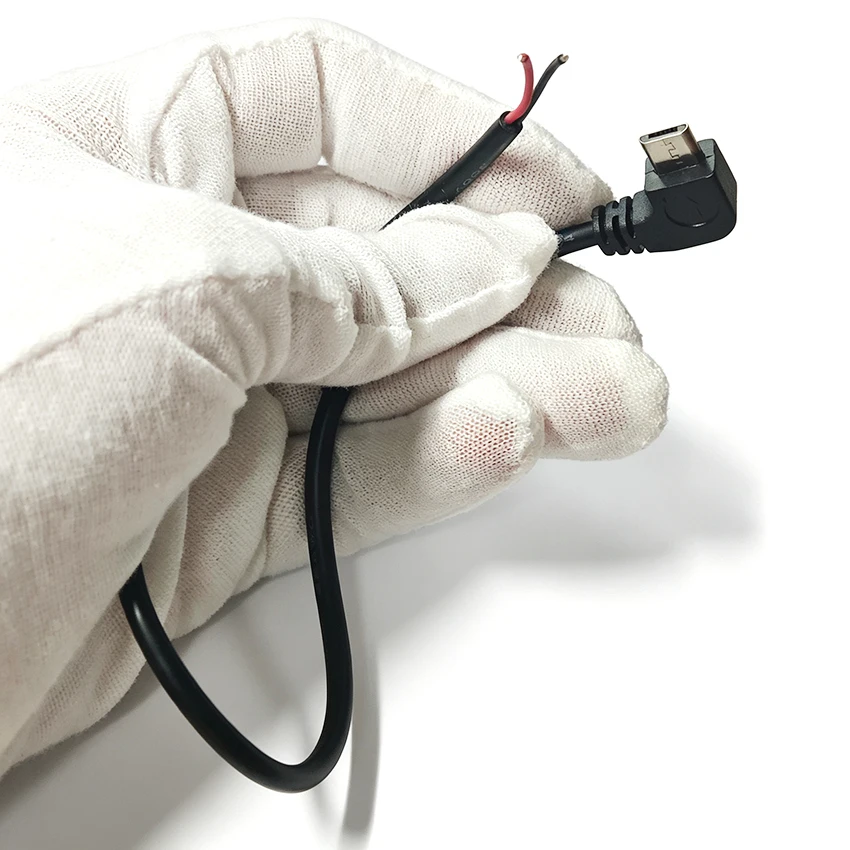 1/3/5pcs 2-Core 4-Core to Micro USB Male Bend Head Power Cord Charging Single Head Cable Adapter Connector 30CM