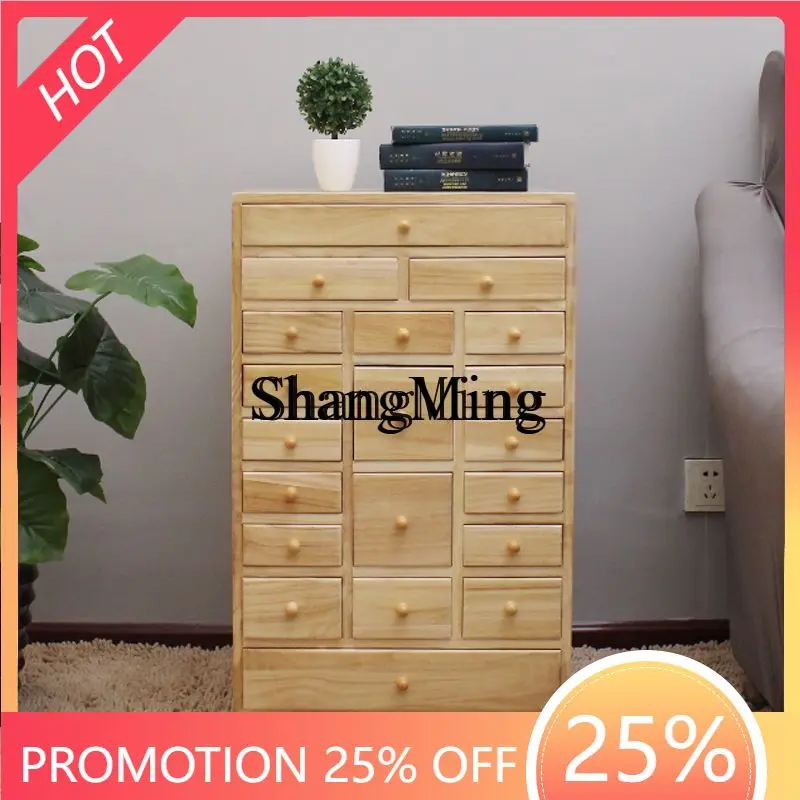 

SM wood multi-chest chest drawer storage cabinet household traditional Chinese medicine storage cabinet