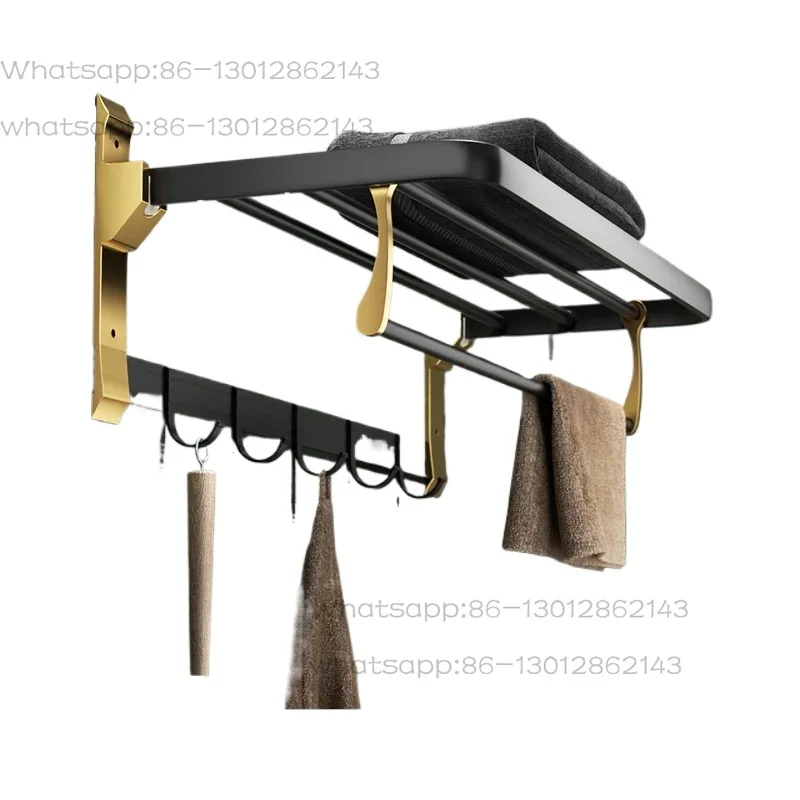 Badezimmer-Handtuchhalter ohne Bohren, Toilettenbürste, Handtuchstange, Regal, Haken