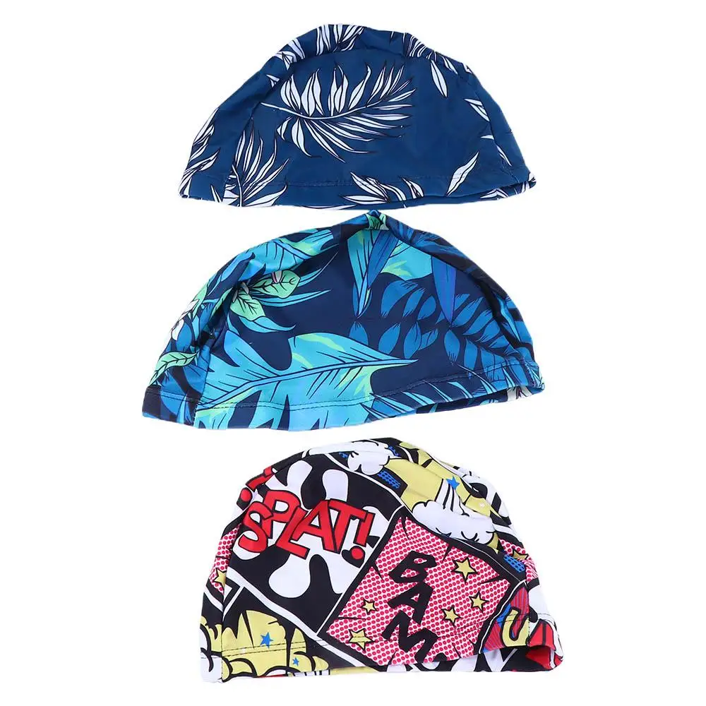 Calico Swim Cap Diving Hat Ear Protect Elastic Sports Swim Pool Swim Pool Hat Swimwear Hats Swimming Caps Sports Accessory