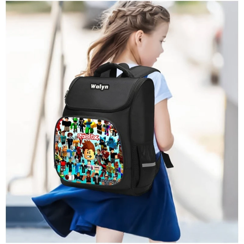 

Популярные повседневные модные милые рюкзаки с героями мультфильмов ROBLOX, рюкзак большой емкости с принтом для хранения, подарки на день рождения для мальчиков и девочек