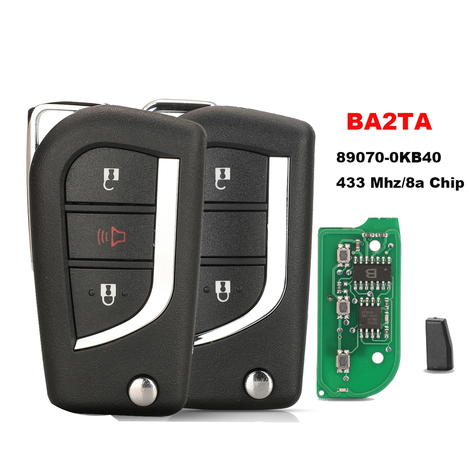 Jingyuqin Fernbedienung für Autoschlüssel, Teilenummer 89070-0KB40, FCCID: BA2TA, für Toyota Hilux 2015 2020, 8A, Chip 89070-0KB40 – Detail 3