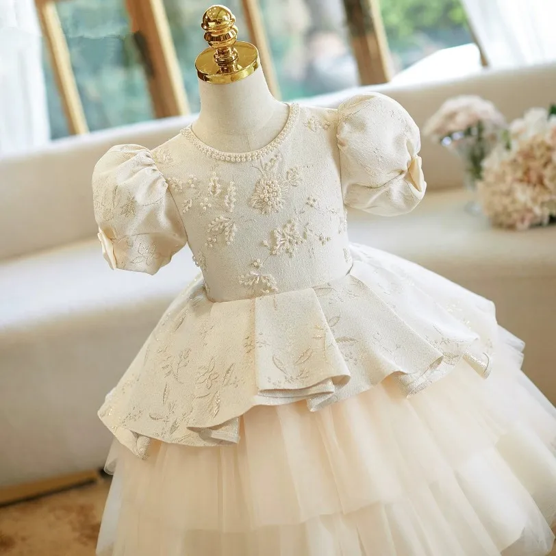 Neue Kinder-Hochzeitskleidung, Gastgeberin-Kleid für Klavierauftritt, Geburtstagsfeier-Mädchenkleider A5073, Großhandel für Mädchen-Abendkleider – Detail 6