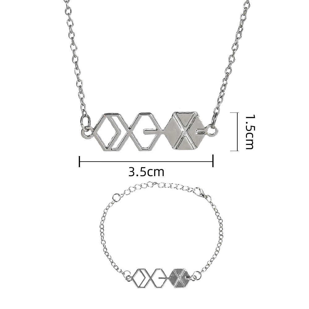 Fashion Charm EXO Bracelets Jewelry EXO Pendant Necklace For Men And Women Jewelry Gifts