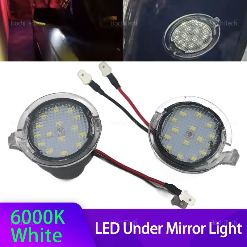 Für Ford Edge Ranger F150 F-150 Mondeo Explorer Fusion Flex Taurus Expedition 2 Stücke Weiße LED Seite Unter Spiegel Pfütze Licht