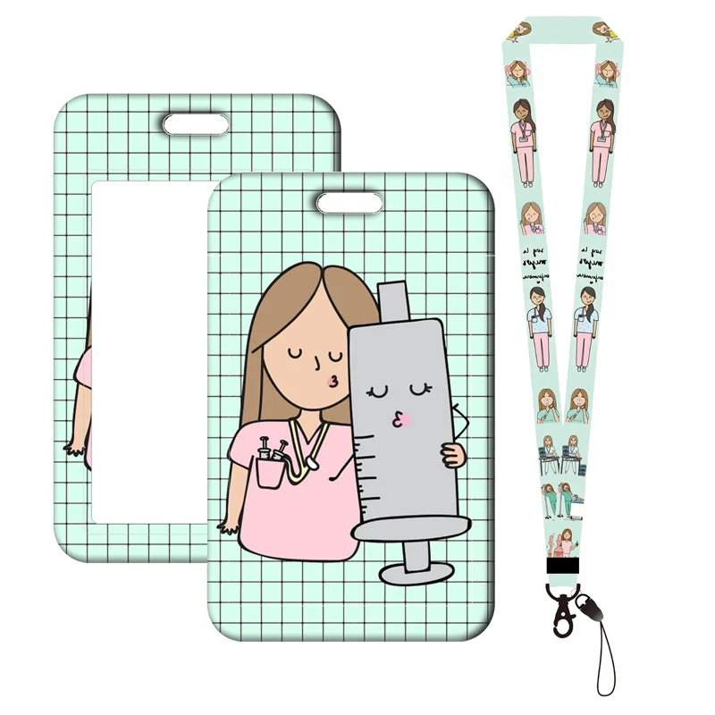 Interessante Krankenschwester-Kartenhalter-Lanyards für Schlüsselanhänger, Krankenhaus, Arzt, Kartenhalter, Umhängeband, Arbeiter, Tür, Ausweishalter, Ausweishalter – Detail 16
