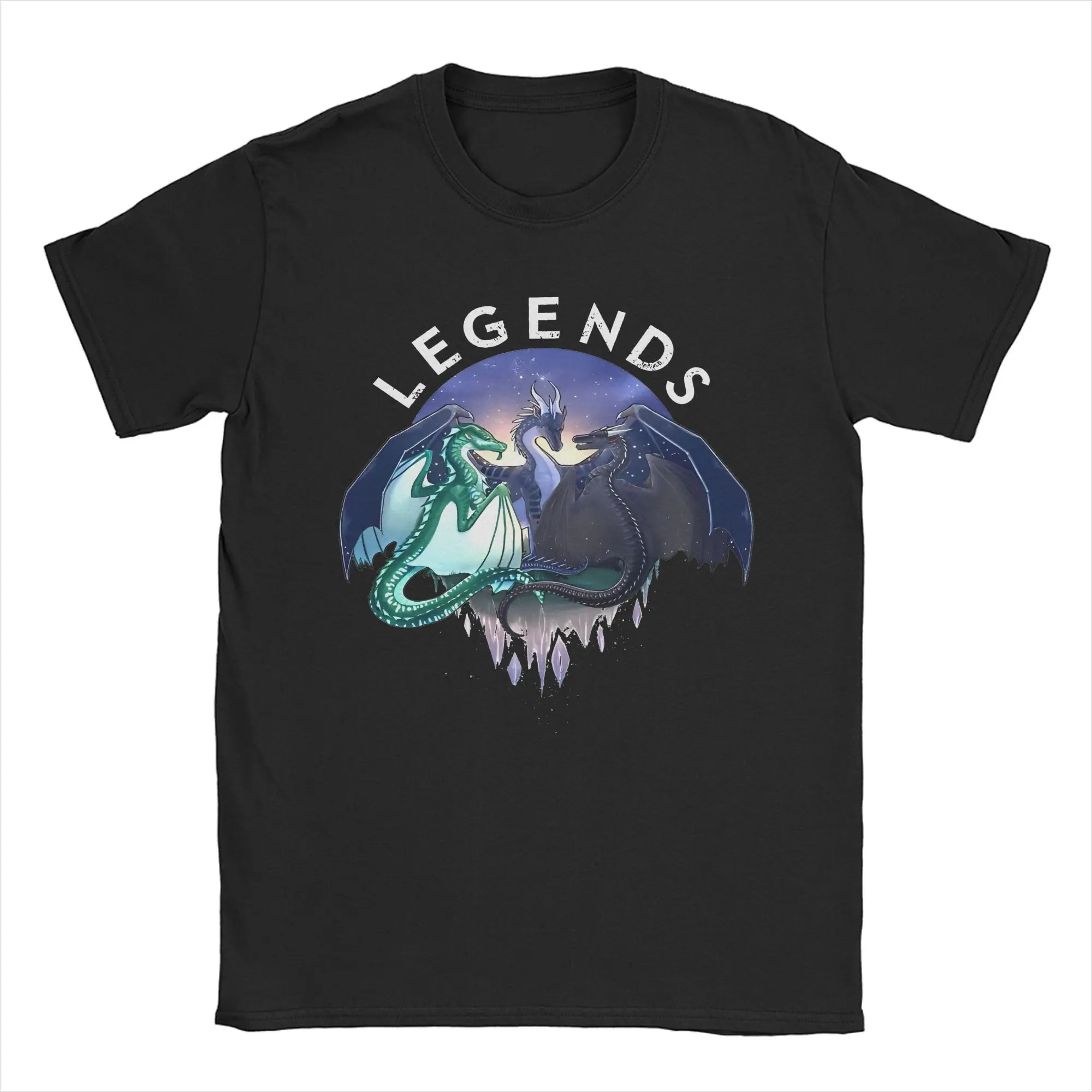 Funny Wings of Fire - Legends - Fathom, Darkstalker, Clearsight T Shirt Men Cotton Short Sleeve  Round Neck Summer Clothes